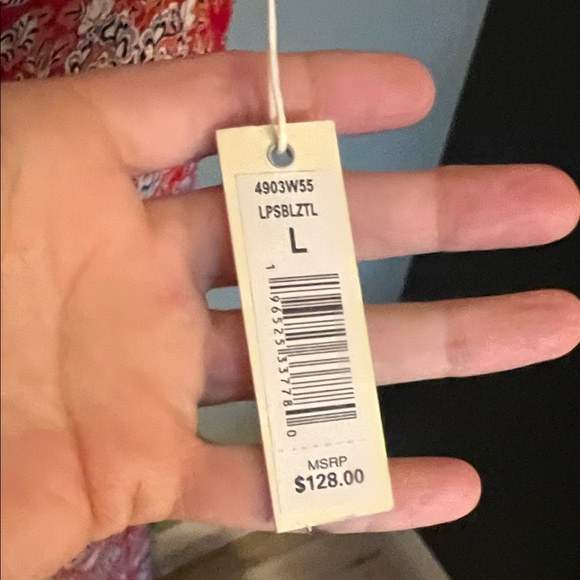 NWT. Max Studio, Large, Red Patterned Women's Dress - Picture 5 of 10